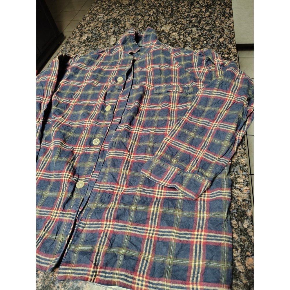 Brooks Brothers Pajama Shirt Men M Plaid Flannel Sleep Lounge - Picture 3 of 5